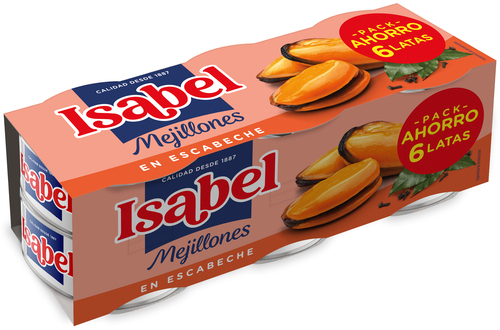 ISABEL MEJILLONES ESCABECHE 6X43G
