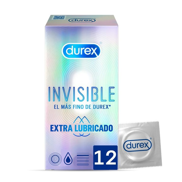 DUREX PRESERVATIVOS INVISIBLES EXTRA LUBRICADOS FINO 12UD