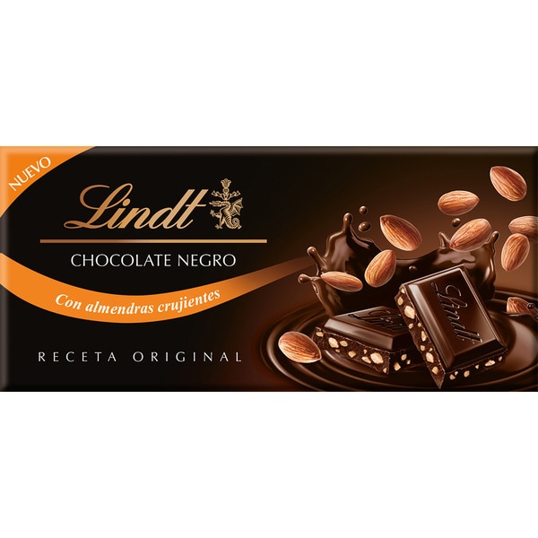 LINDT EXCELLENCE CHOCOLATE NEGRO CON ALMENDRA 100G