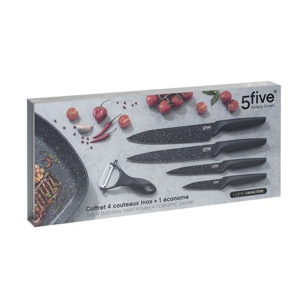 5FIVE SET DE 5 COUTEAUX COFFRET INOX