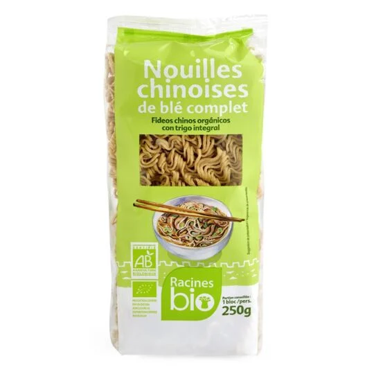RACINES BIO NOUILLES CHINOISE DE BLÉ INTÉGRAL 250G