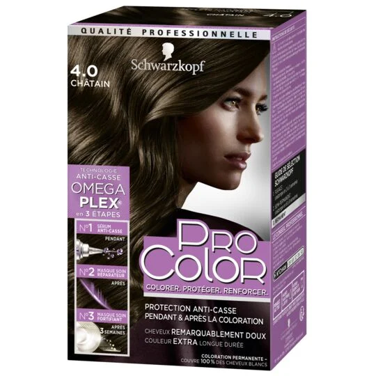 SCHWARZKOPF Coloration Pro Color N4.0 Brun