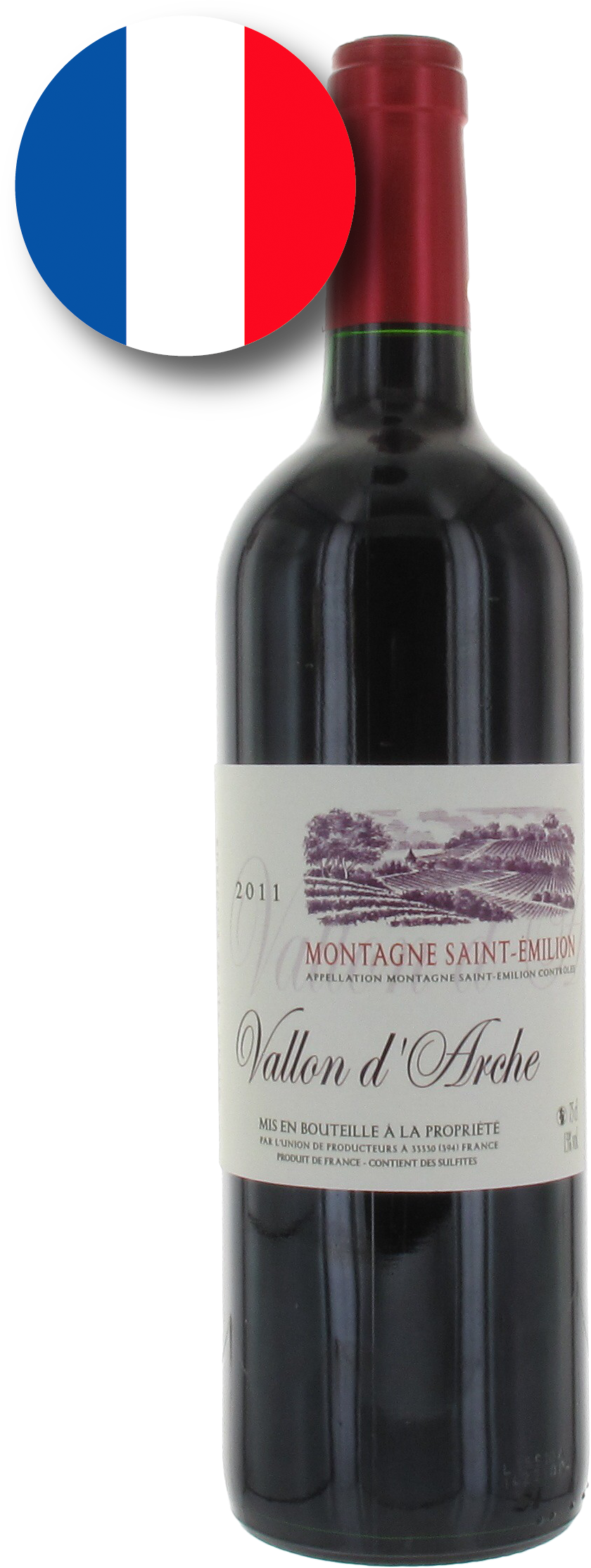 VALLON D´ARCHE VINO TINTO MONTAGNE ST EMILION 75CL