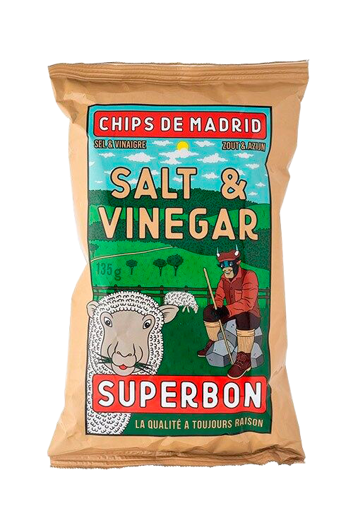 SUPERBON CHIPS AU SEL ET VINAIGRE 135G