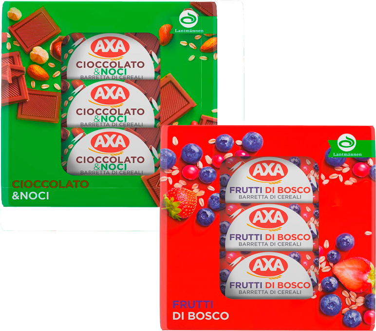 AXA BARRITAS CEREALES CHOCOLATE - AVELLANA / FRUTOS DEL BOSQUE 6X25G