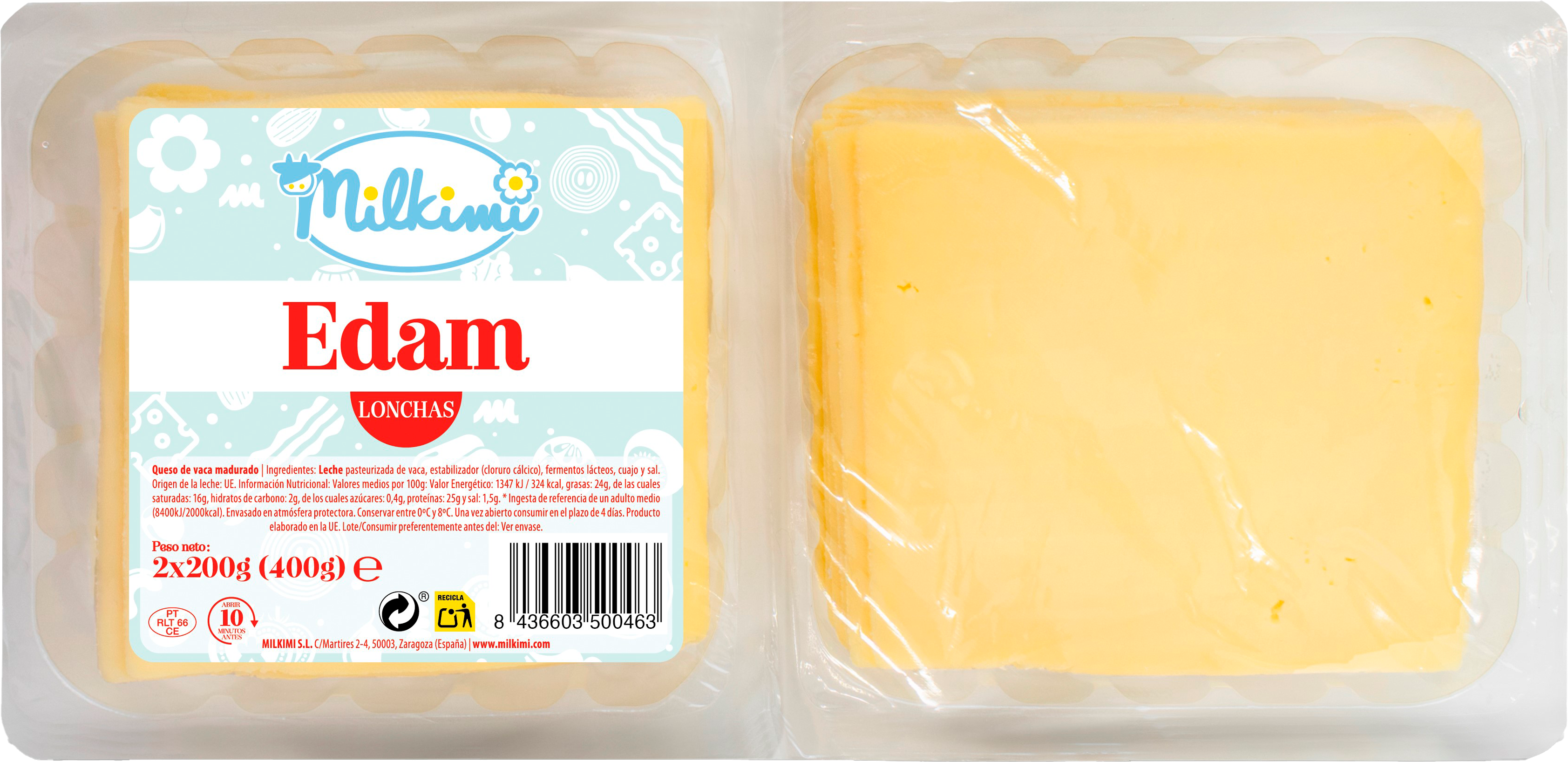 MILKIMI EDAM 2X200G