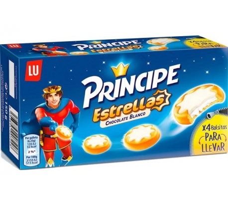 PRINCIPE GALLETA ESTRELLAS CHOCOLATE BLANCO 150G