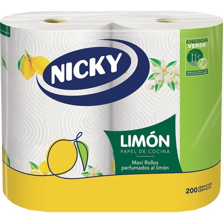 NICKY PAPEL COCINA LIMÓN 2 ROLLO