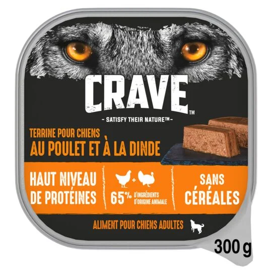 CRAVE ADULTE PATE DINDE ET POULET 300GR (H)