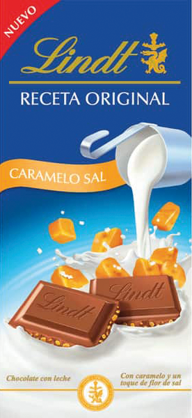 LINDT Tableta caramelo sal 125g