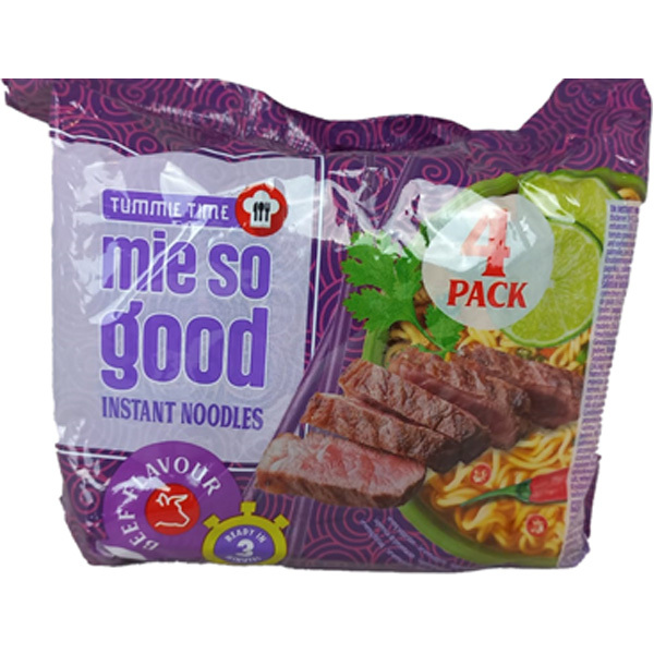 TUMMIE TIME MIE SO GOOD NOUILLES BOEUF CAP 4X60G