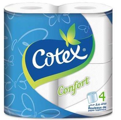 COTEX PAPIER TOILETTE ULTRA CONFORT 4R 2P