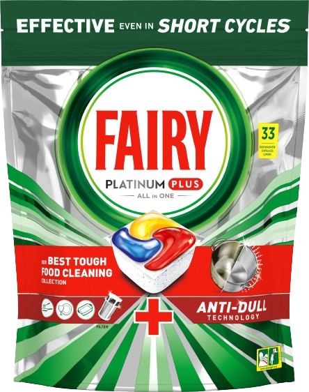 FAIRY Máquina Platinum Plus Limón 33 Cápsulas