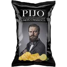 PIJO PATATAS SABOR LIMON Y PIMIENTA 130GR