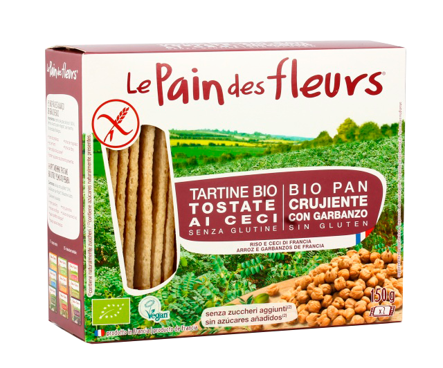 LE PAIN DES FLEURS Crackers Pois Chiches 150g.