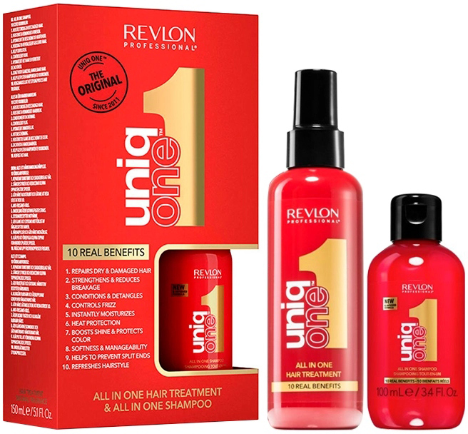 REVLON UNIQ ONE TRATAMIENTO 150ML + CHAMPÚ 50ML