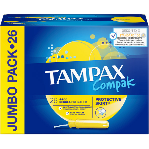 TAMPAX COMPAK RÉGULIER 26 UNITÉS