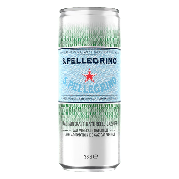 SAN PELLEGRINO Eau Minérale Gazeuse 33cl.
