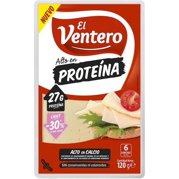 EL VENTERO QUESO TIERNO PROTEÍNA LIGHT LONCHAS 120G