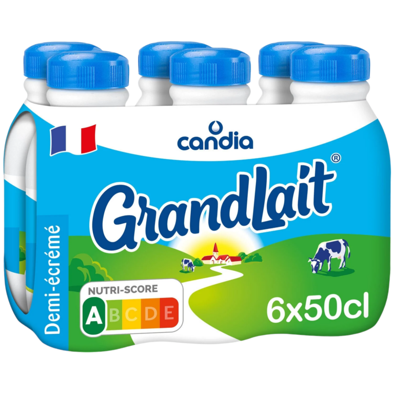 CANDIA GrandLait Demi-Écrémé Pack 6x50cl.