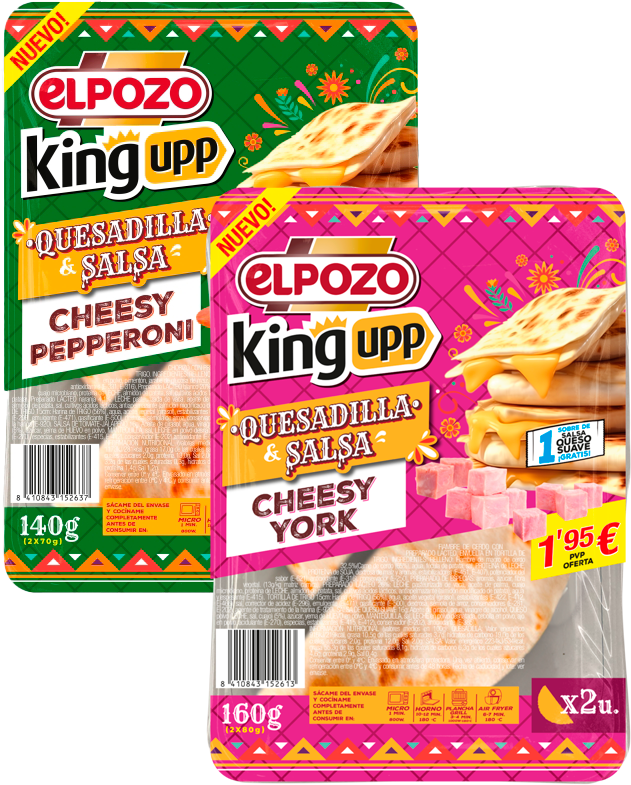 EL POZO KING UPP QUESADILLA CHEESY YORK / PEPPERONI 160G