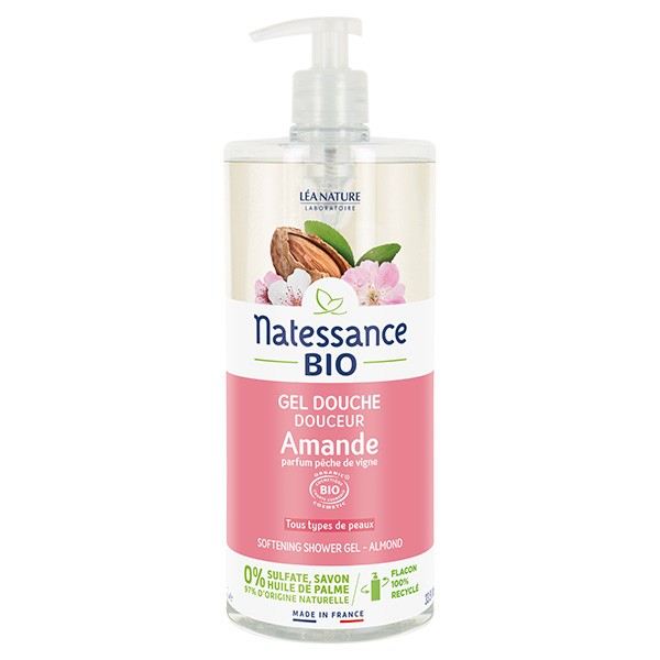 NATESSANCE GEL DOUCHE PECHE DE VIGNE 1L