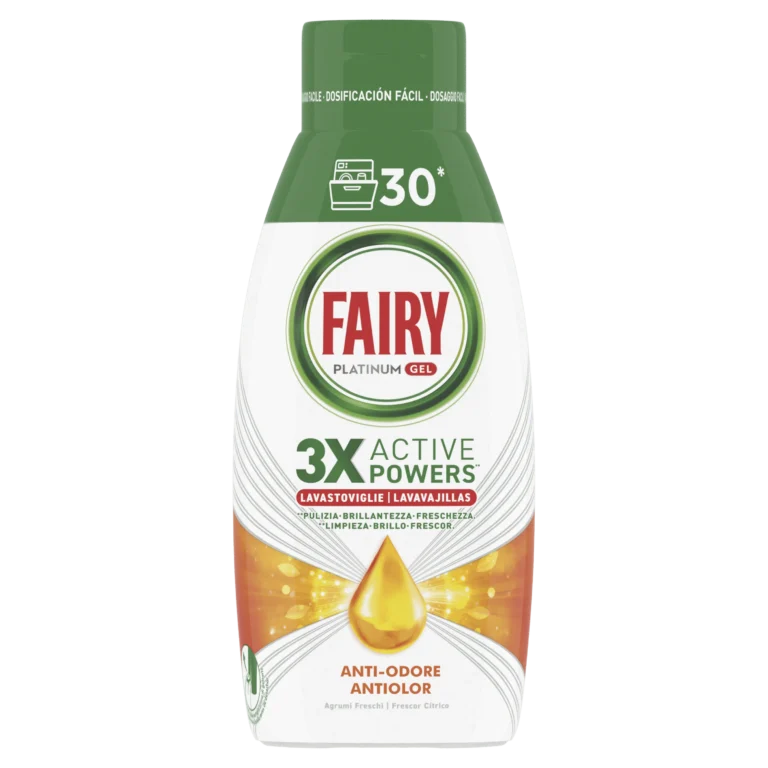 FAIRY MÁQUINA GEL PLATINUM LIMÓN 30 DOSIS 600ML