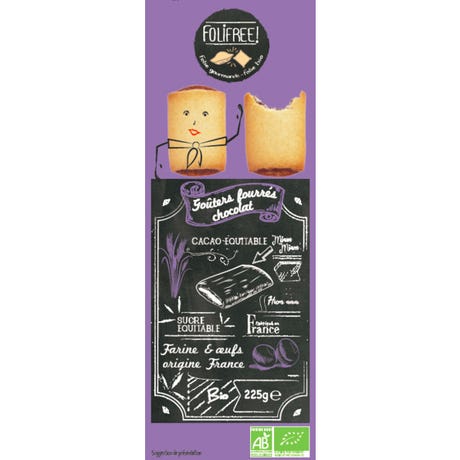 FOLIFREE GOUTERS FOURRÉS CHOCOLAT BIO 225G