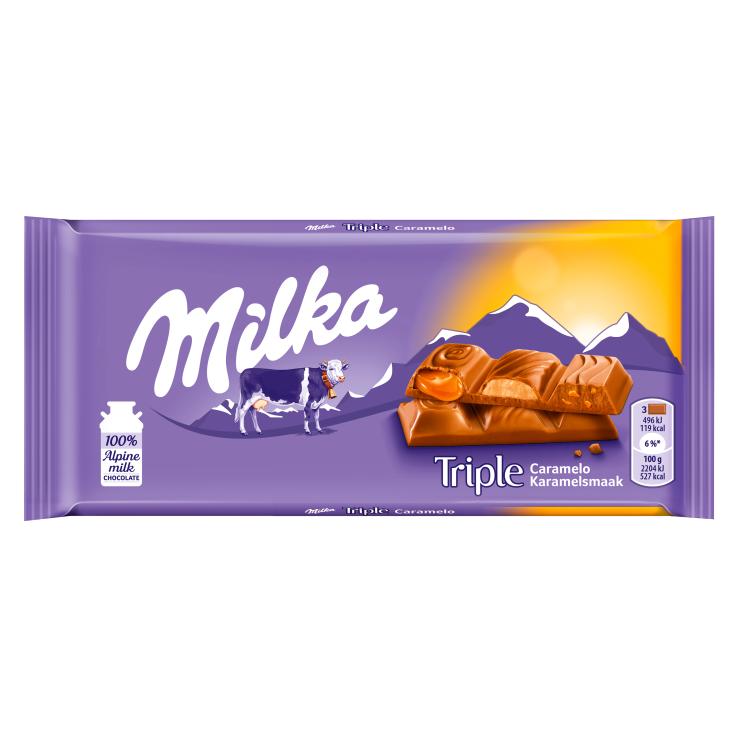 MILKA CHOCOLATE TRIPLE CARAMELO 90G