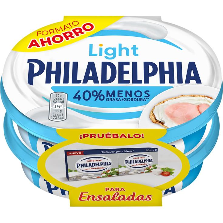 PHILADELPHIA QUESO CREMA NATURAL LIGHT 2X250G