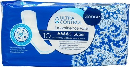 SENCE SUPER COMPRESSE POUR INCONTINENCE 10U