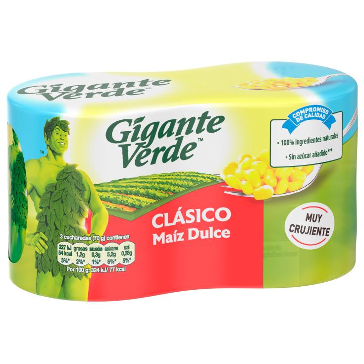 GIGANTE VERDE MAÍZ DULCE PACK 2X140G