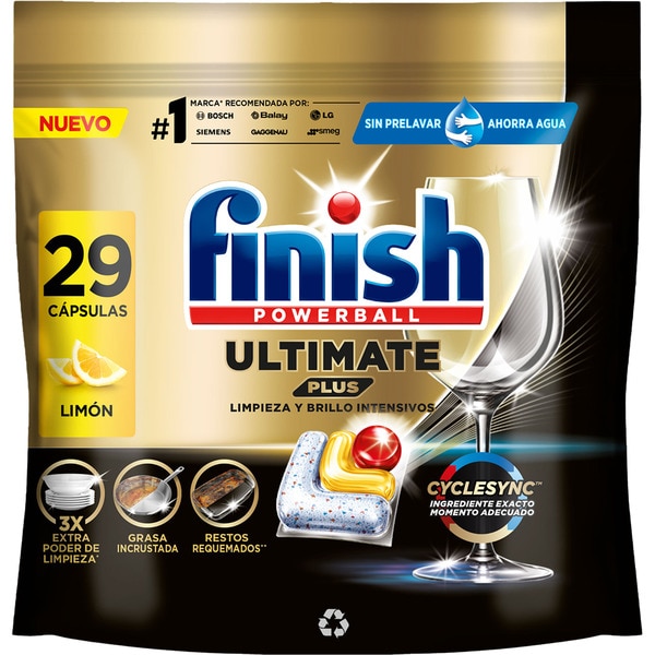 FINISH MAQUINILLA ULTIMATE PLUS LIMÓN 29 CAPS