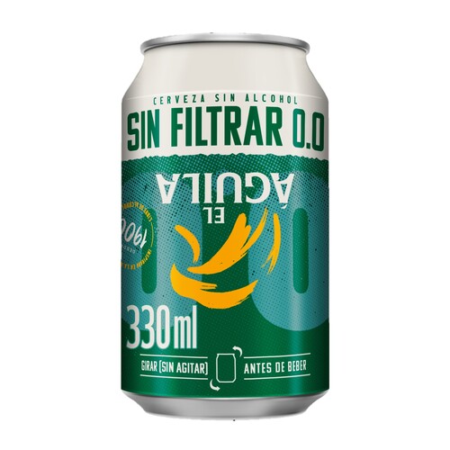 EL ÁGUILA CERVEZA RUBIA 0,0% SIN FILTRAR 33CL
