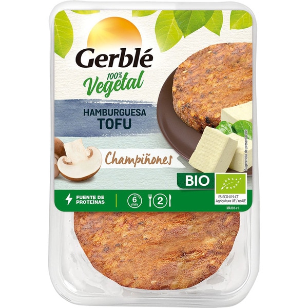 GERBLÉ BIO HAMBURGUESA VEGETAL TOFU CHAMPIÑÓN 160G