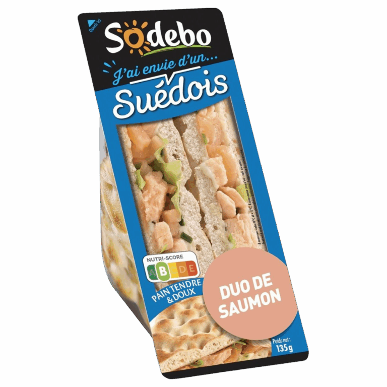 SODEBO SANDWICH SUÉDOIS DUO DE SAUMON 135G