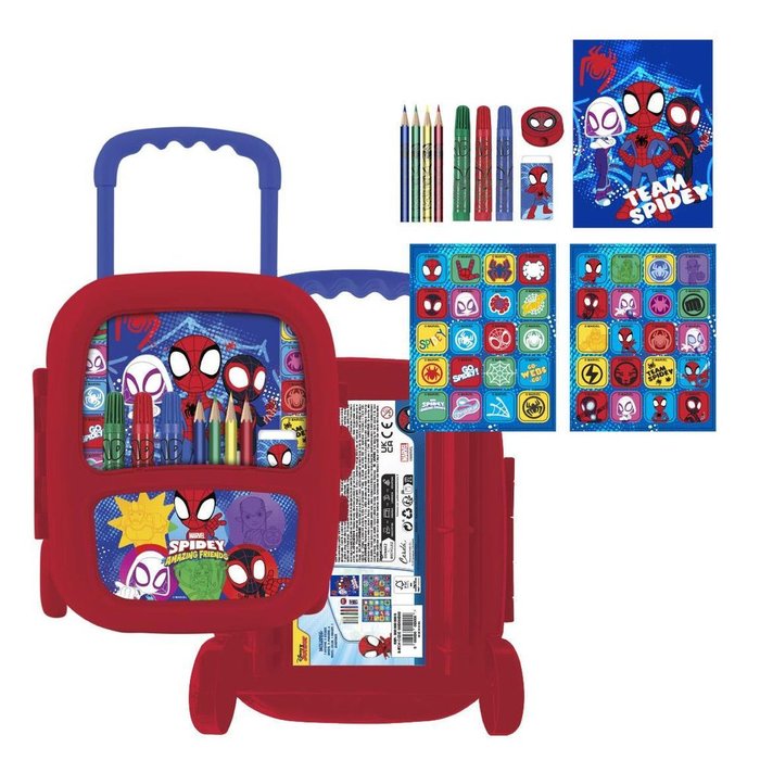 CERDÁ CONJUNTO DE PAPELARIA C/ CARRINHO SPIDER MAN