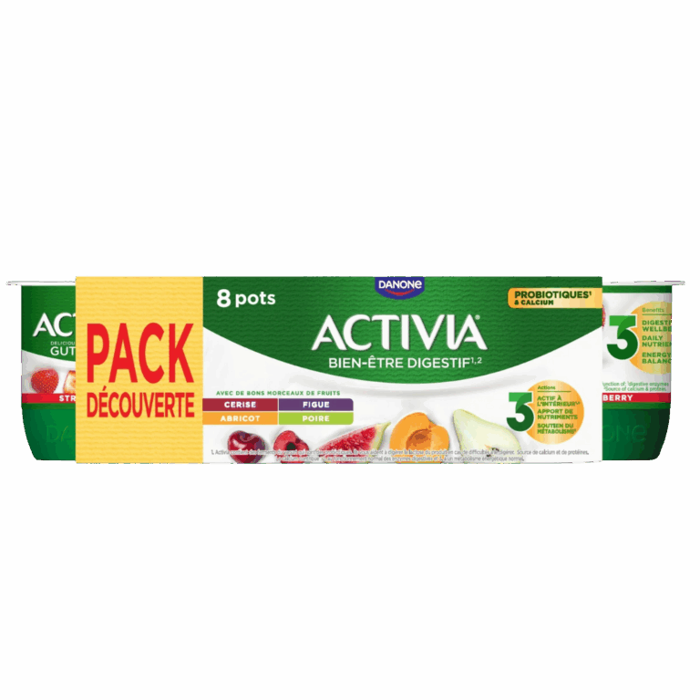 ACTIVIA CERISE FIGUE ABRICOT POIRE 8X125G