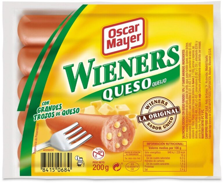 OSCAR MAYER SALCHICHAS WIENERS QUESO 200G