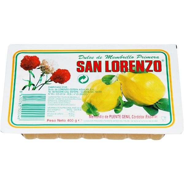 SAN LORENZO DOCE DE MARMELO EM TARRINA 400G