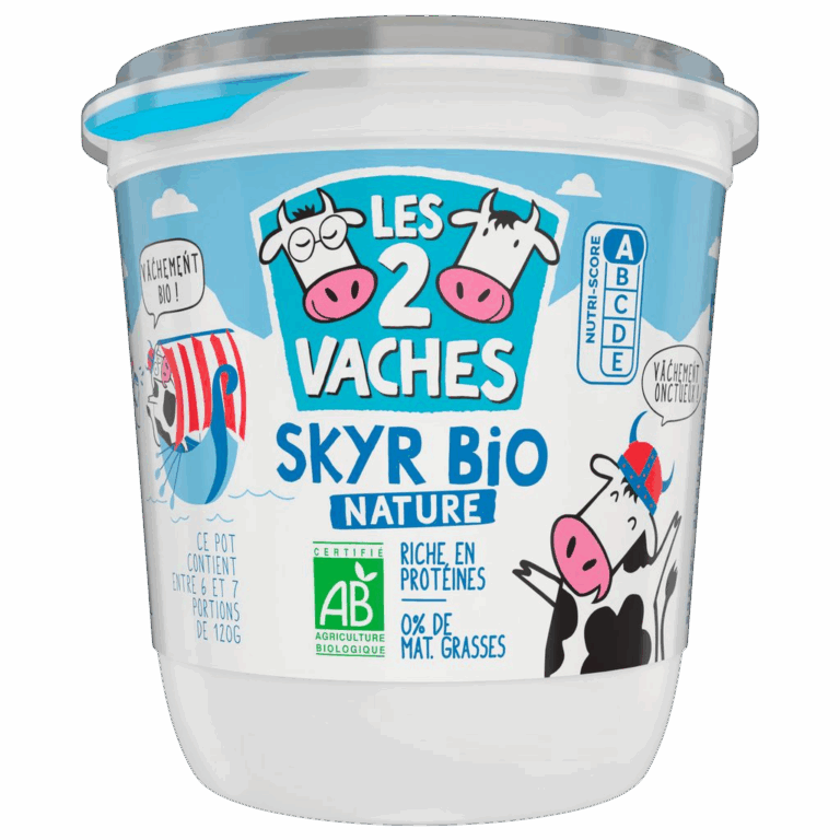 LES 2 VACHES SKYR NAT 825 G