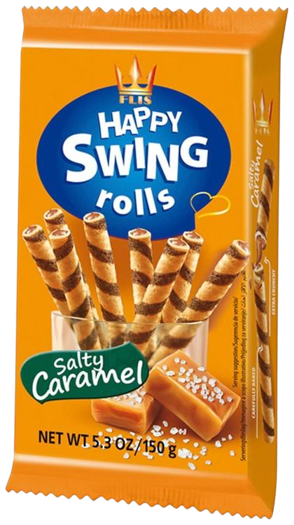 HAPPY SWING BARQUILHOS SALGADOS DE CARAMELO 150 G