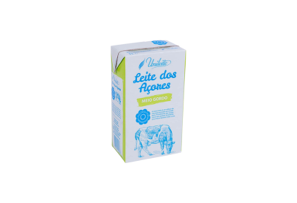 UNILEITE LEITE MEIO GORDO DOS AÇORES 1L