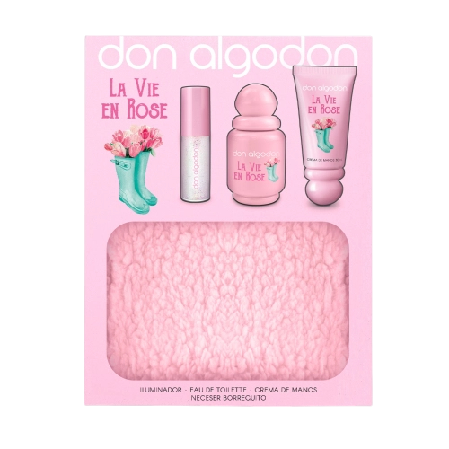 DON ALGODÓN SET MUJER LA VIE EN ROSE 4 PIEZAS