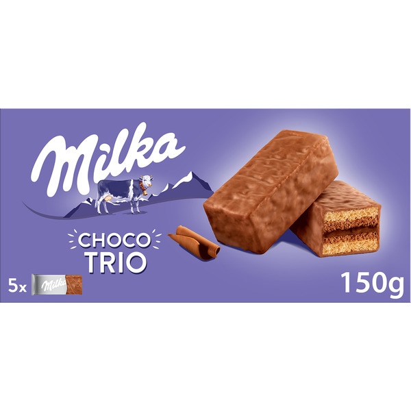 MILKA BIZCOCHO CHOCO TRIO 150G