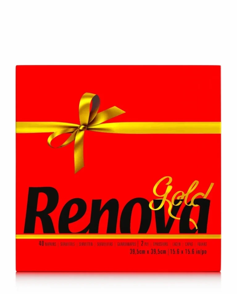 RENOVA SERVILLETAS GOLD ROJA 40UDS 2C