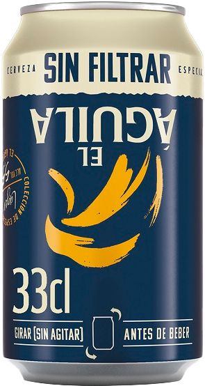 EL AGUILA SIN FILTRAR CERVEZA RUBIA LATA 33CL