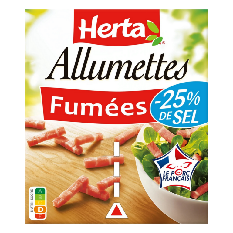 HERTA ALLUMETTES DE JAMBON FUMÉES 2X75G