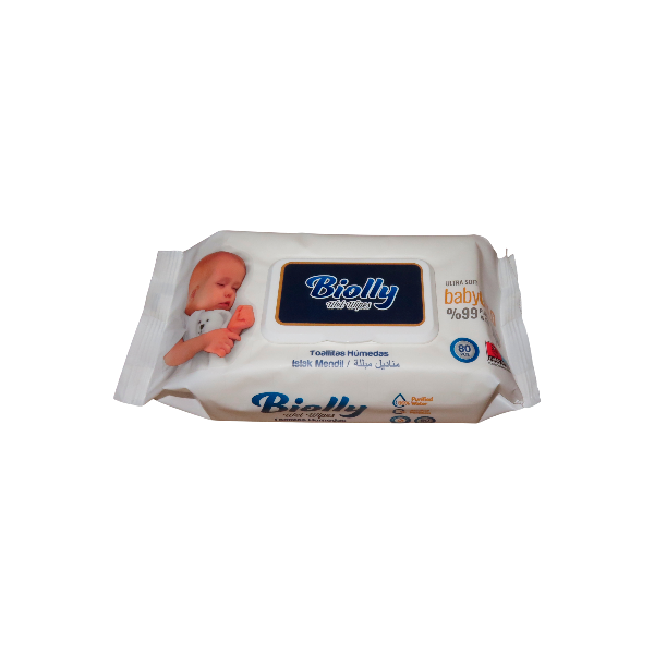 BIOLLY LINGETTES HUMIDES POUR BÉBÉ 80U