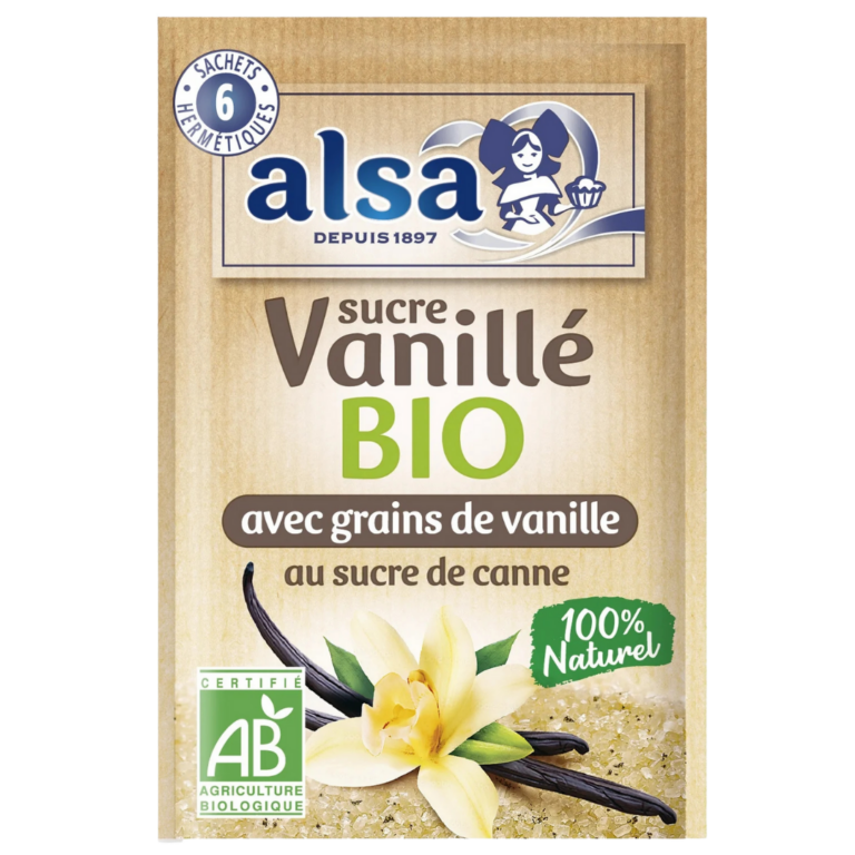ALSA SUCRE VANILLÉ BIO 6 SACHETS 45G